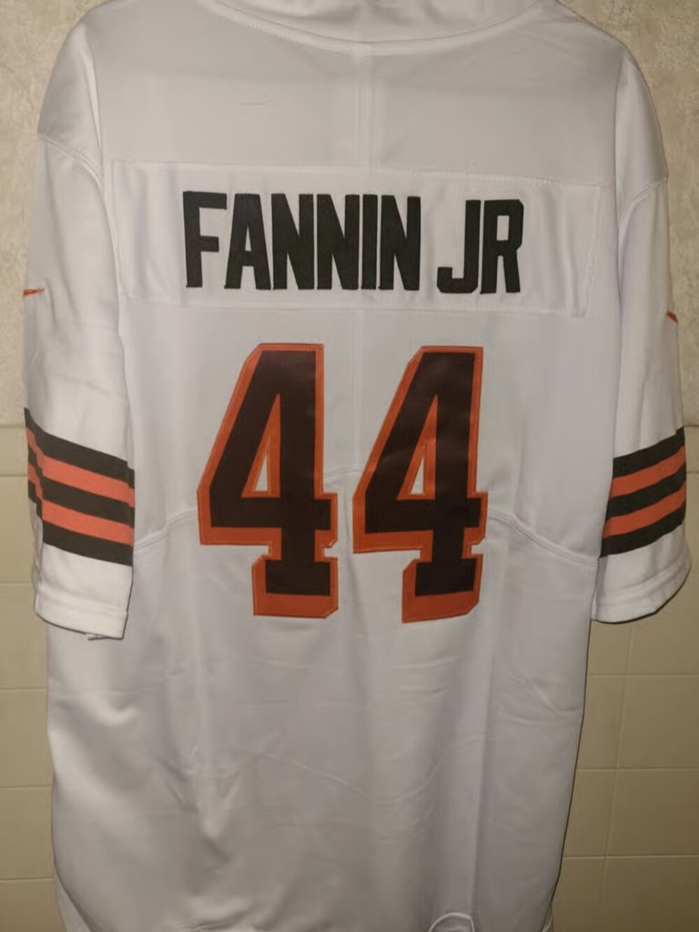 Harold Fannin Jr White Jersey Vapor Stitched